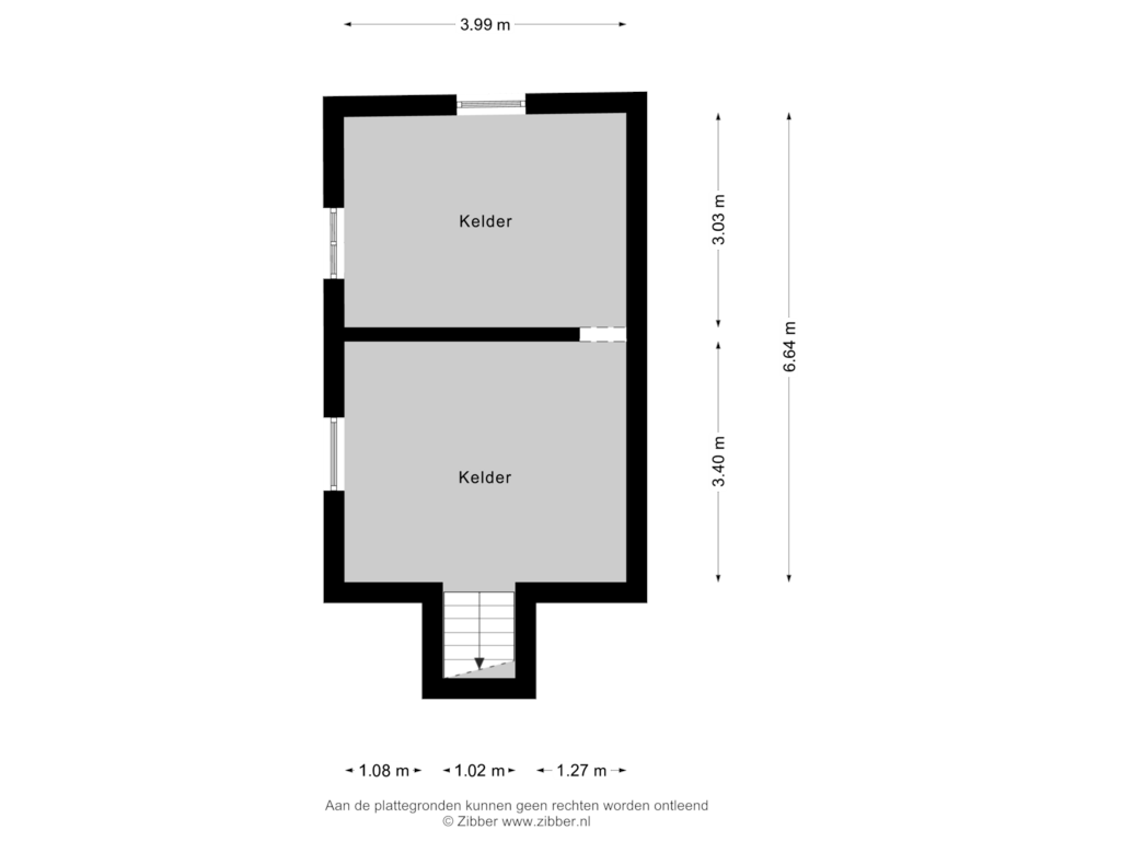 Bekijk plattegrond van Kelder van Holskampweg 3