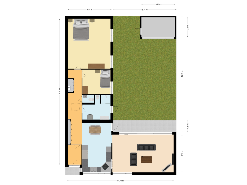 Bekijk plattegrond van Woning met Tuin van Eschweilerhof 16