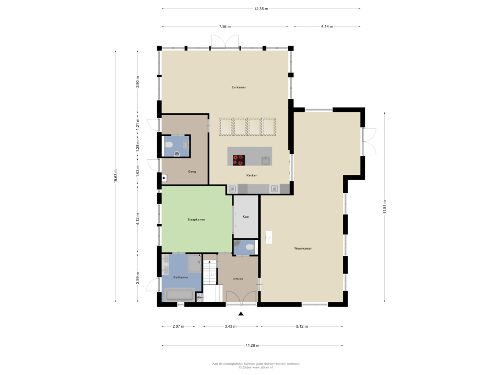 Bekijk plattegrond van Begane grond van Oude Goorseweg 13