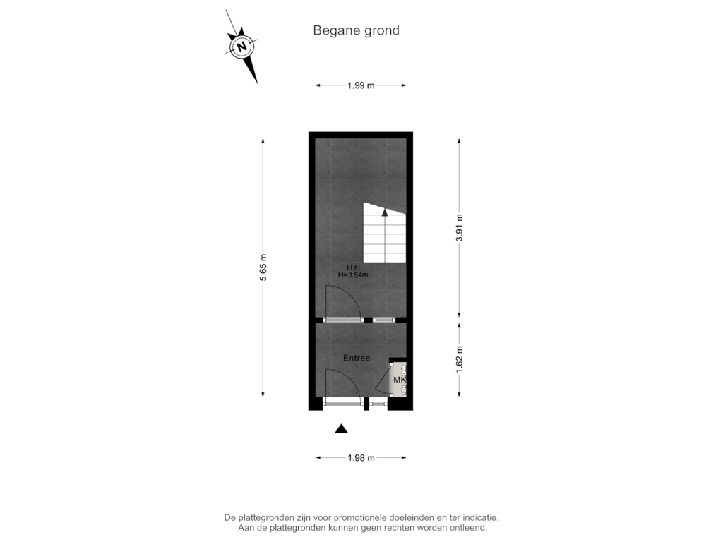 View floorplan of Begane grond of Sweerts de Landasstraat 51