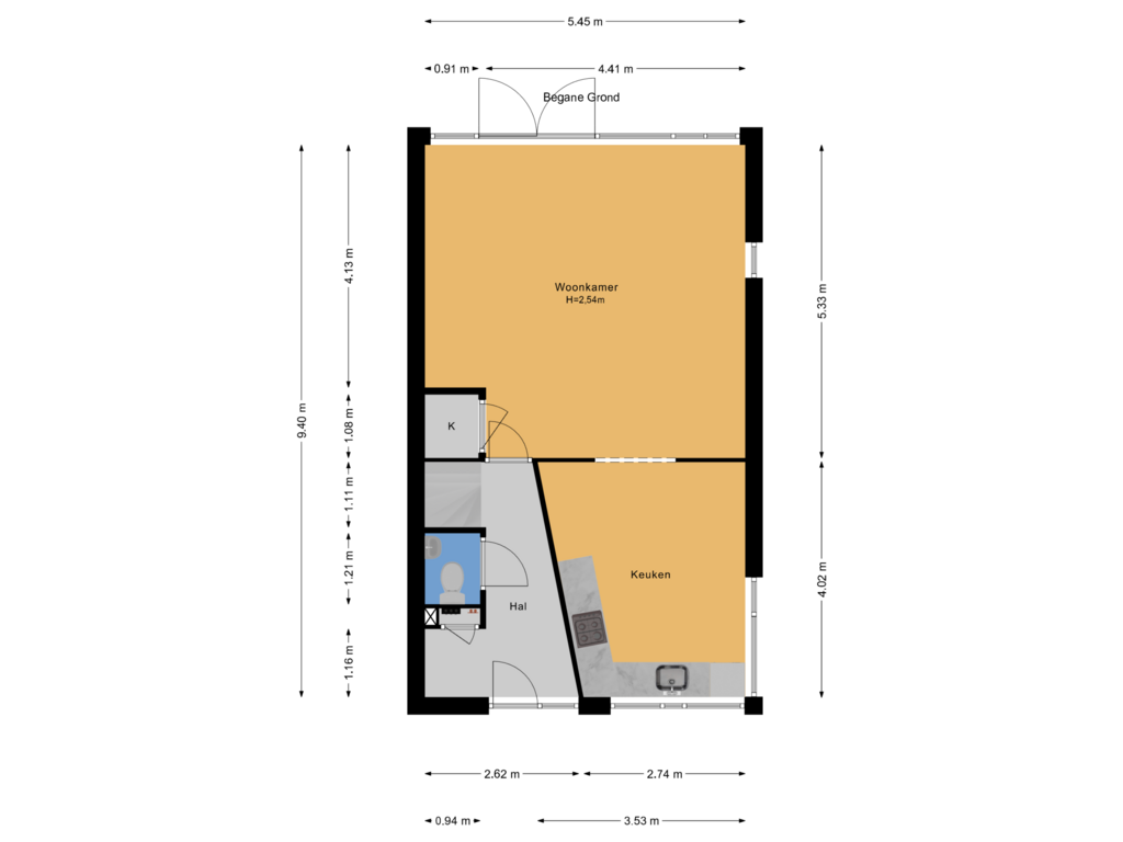 Bekijk plattegrond van Begane Grond van Zegge 19