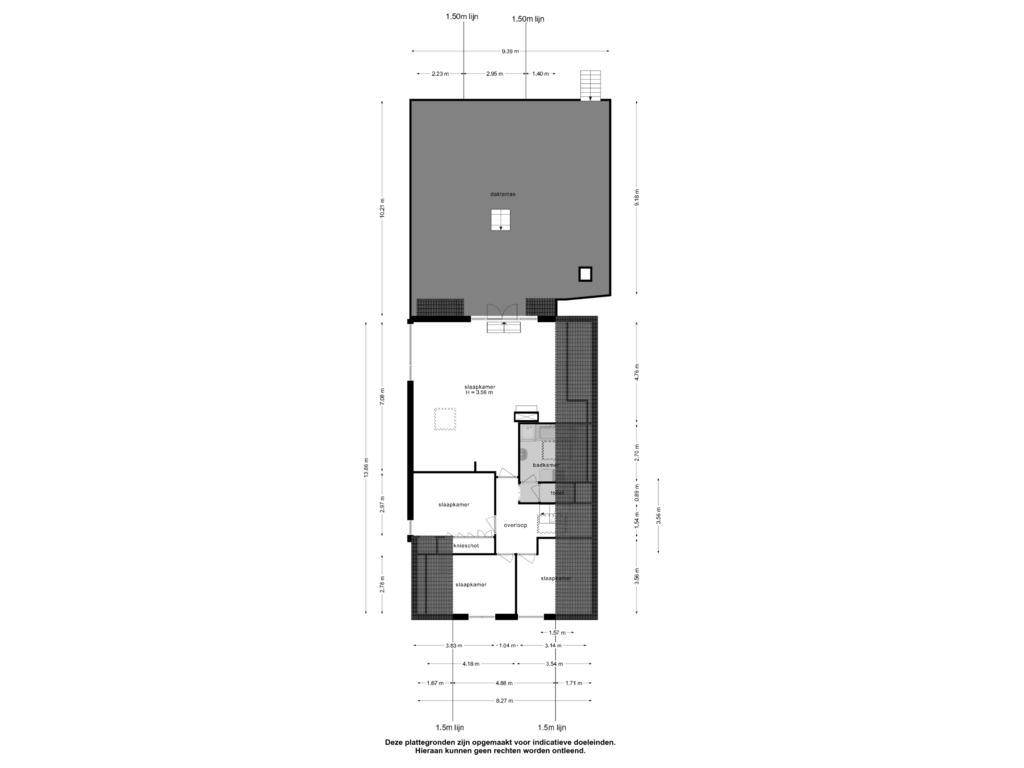 Bekijk plattegrond van 1e verdieping van Dorpsweg 56