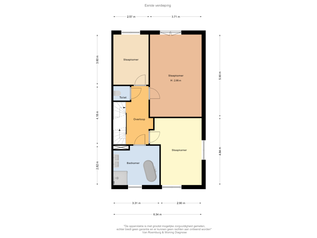 Bekijk plattegrond van Eerste verdieping van Staverden 13