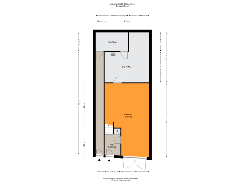 Bekijk plattegrond van Begane Grond van Gravenstraat 28