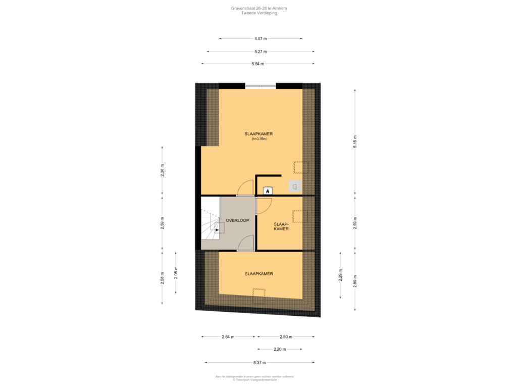 Bekijk plattegrond van Tweede Verdieping van Gravenstraat 28