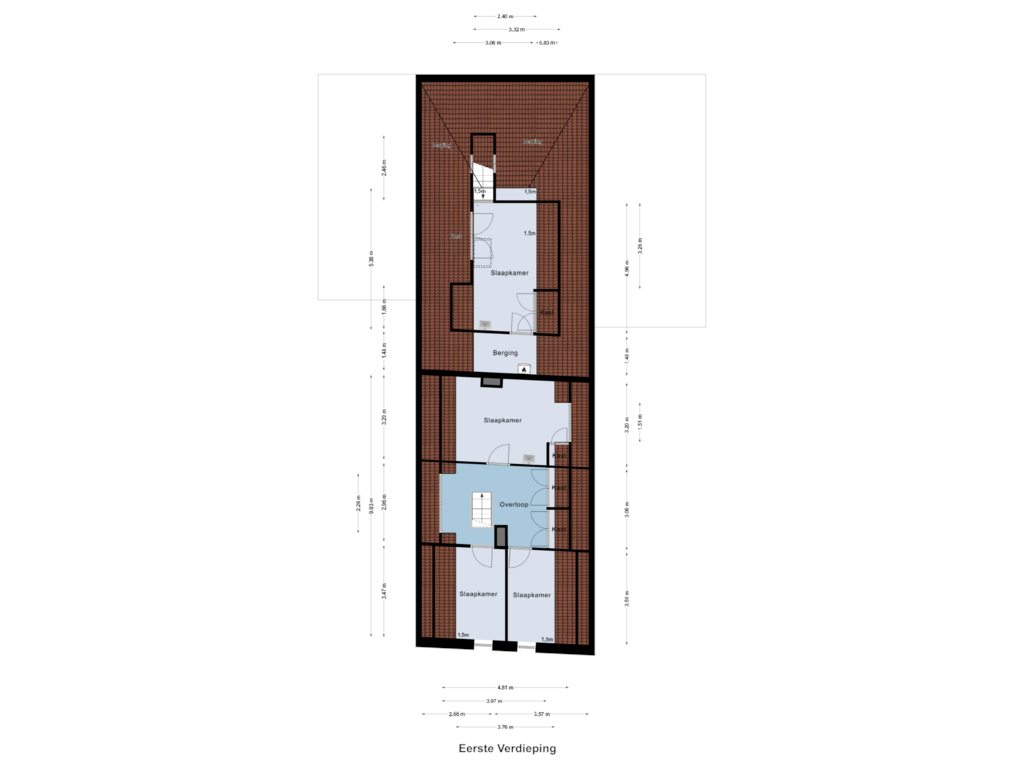 Bekijk plattegrond van Eerste Verdieping van Kluisweg 5