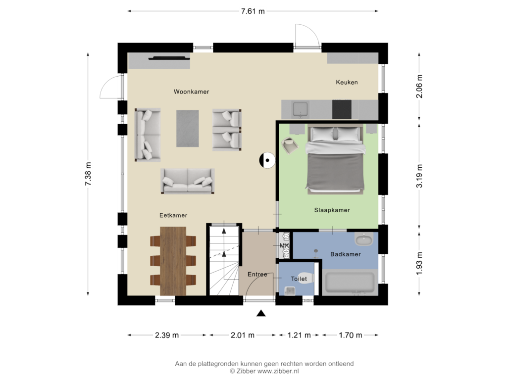 Bekijk plattegrond van Begane grond van Jonkersweg 53