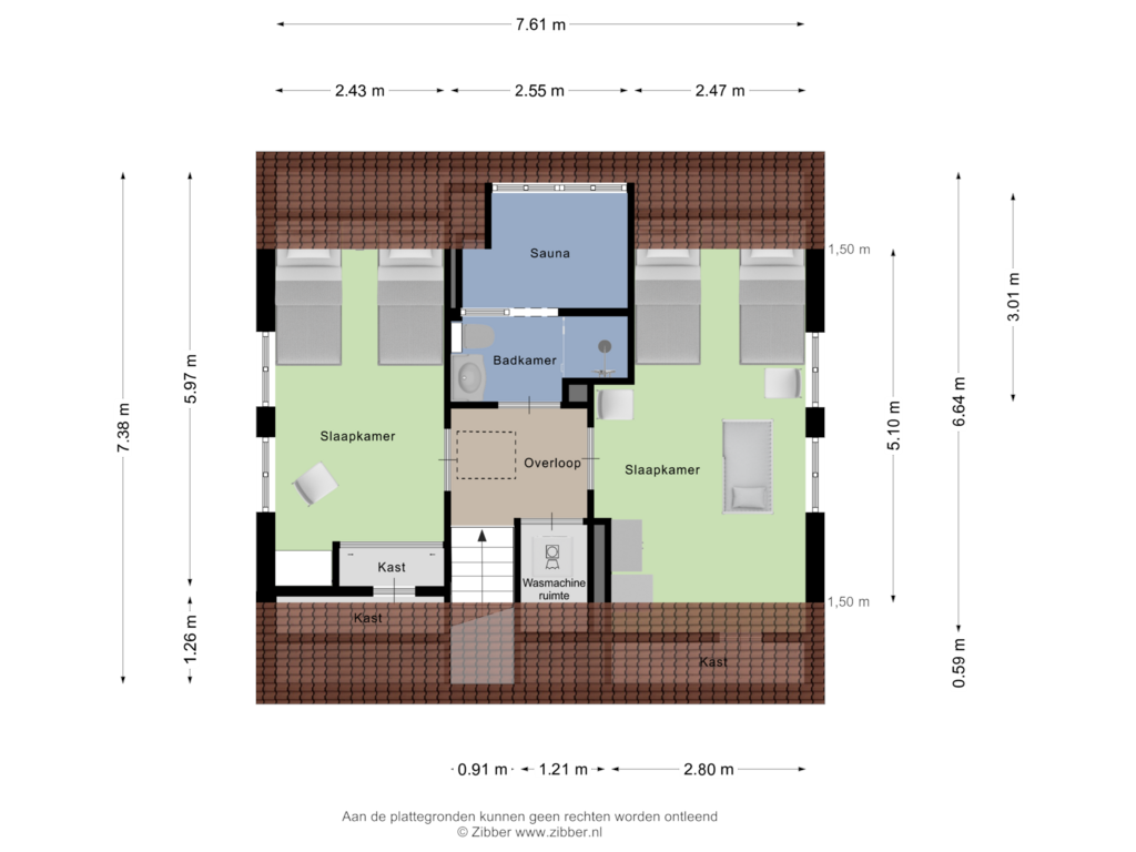 Bekijk plattegrond van Eerste verdieping van Jonkersweg 53