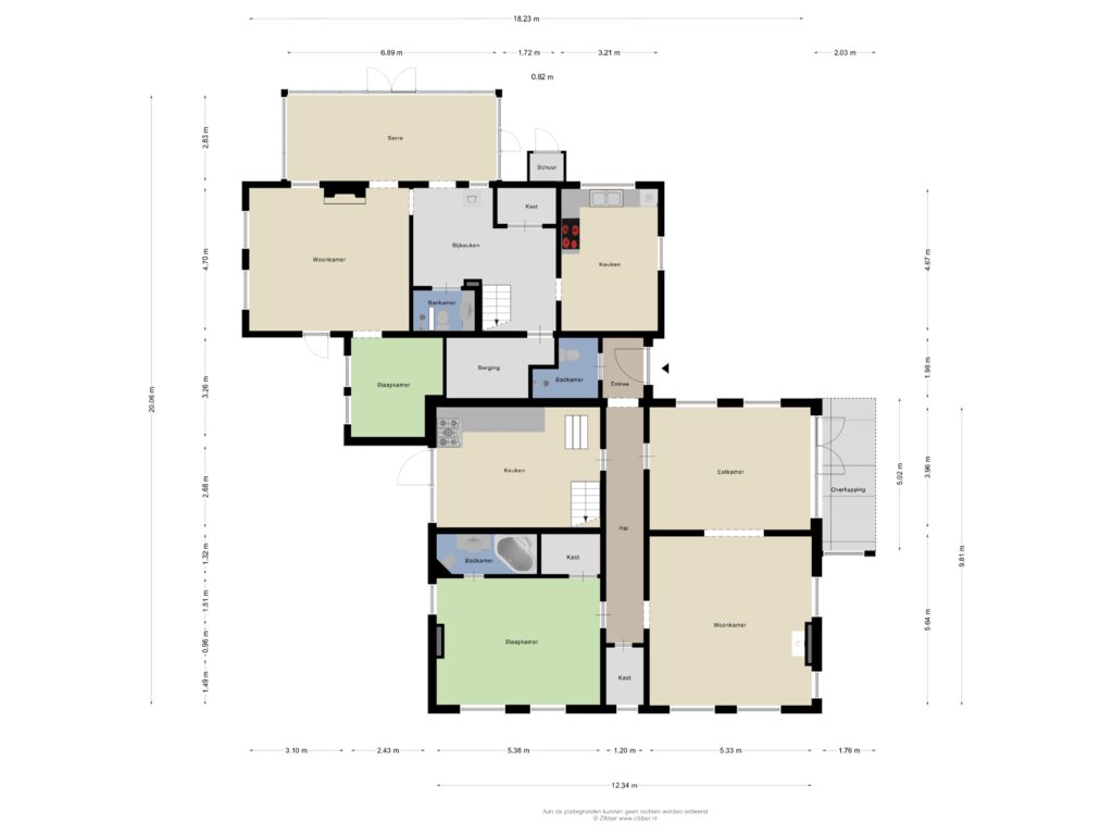 Bekijk plattegrond van Begane Grond van Klundertseweg 31