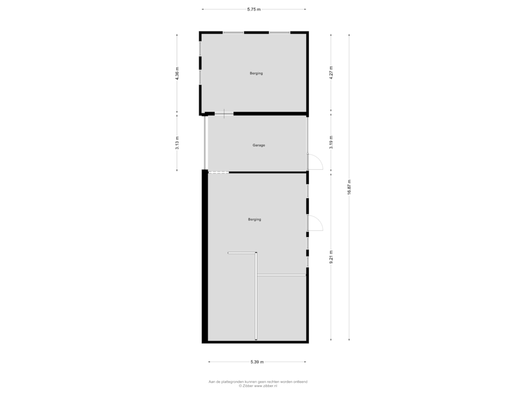 Bekijk plattegrond van Berging van Klundertseweg 31