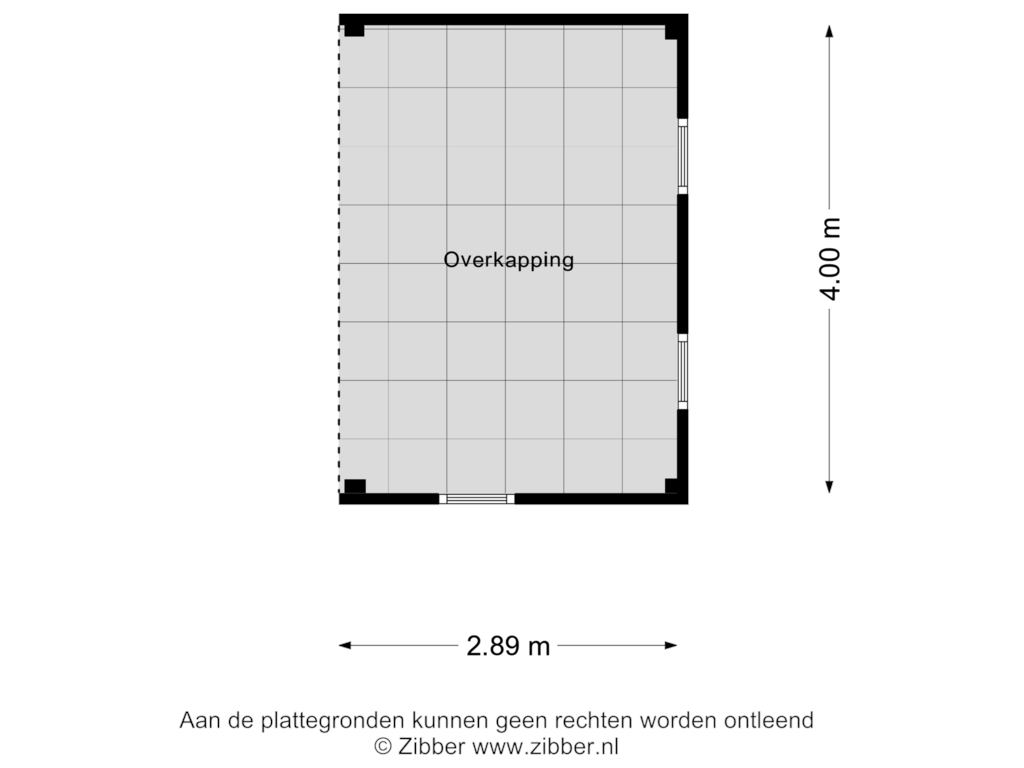 Bekijk plattegrond van Overkapping van Klundertseweg 31