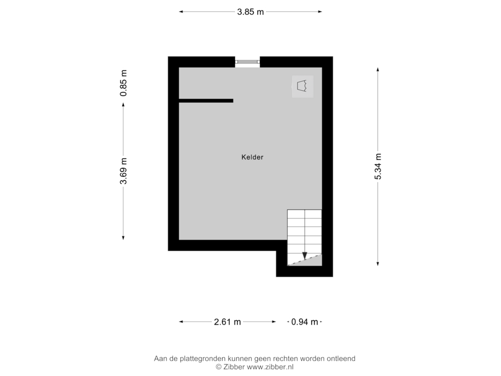 Bekijk plattegrond van Kelder van Klundertseweg 31