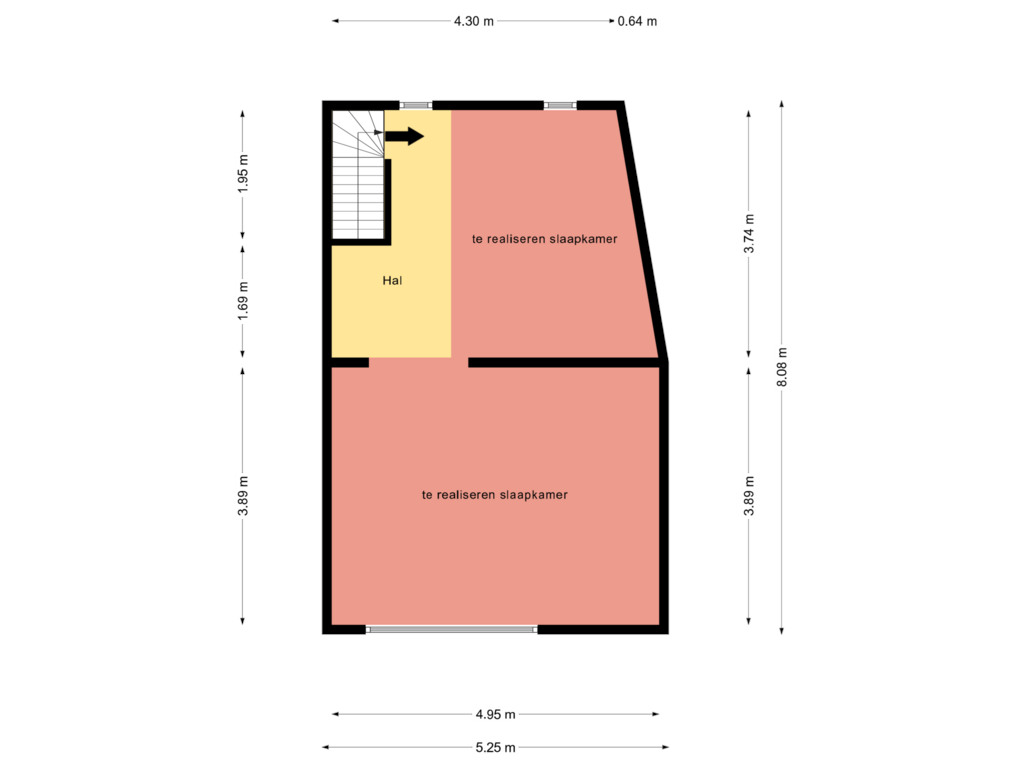 Bekijk plattegrond van Zolder van Spoorstraat 28