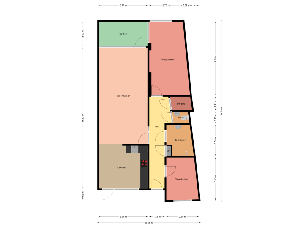 Bekijk plattegrond van First floor van Vijverhofstraat 48