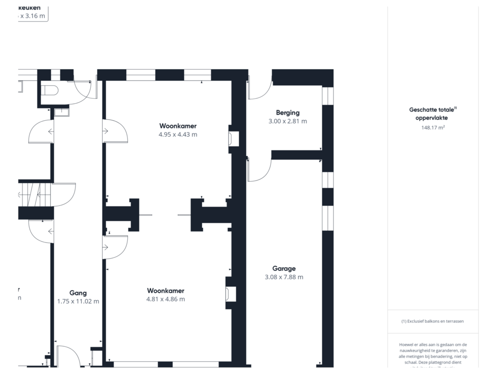 View floorplan of Begane grond of Markt 5