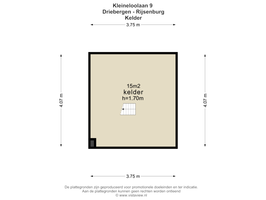 View floorplan of KELDER of Kleinloolaan 9