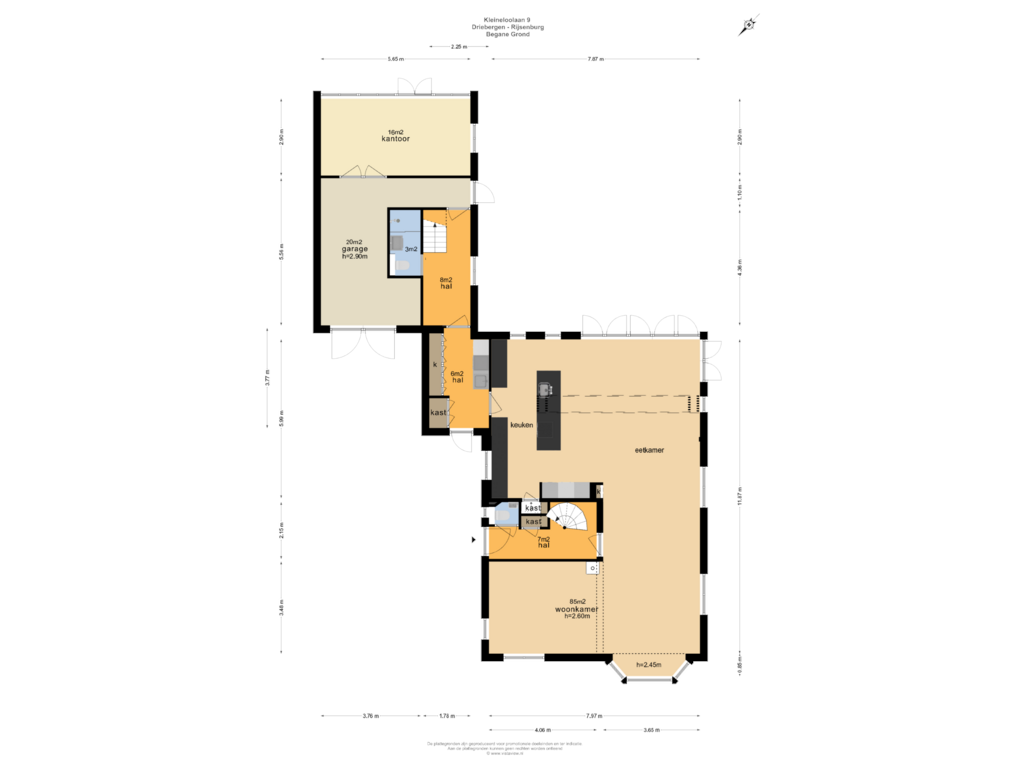 View floorplan of BEGANE GROND of Kleinloolaan 9