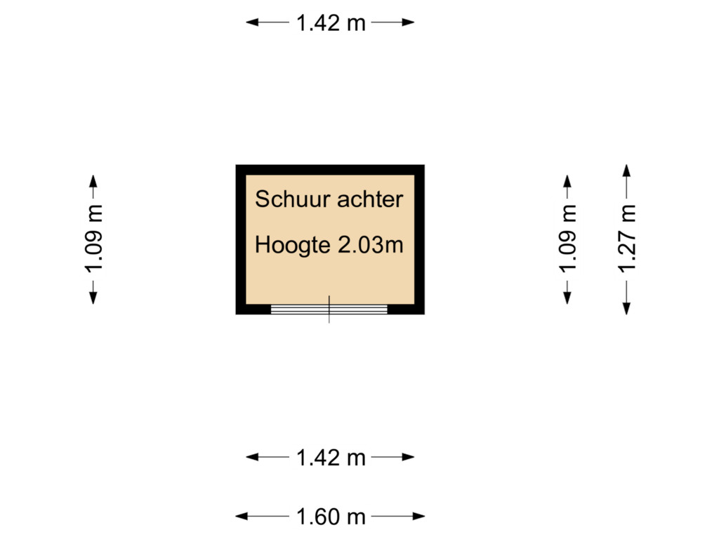 View floorplan of Schuur achter of Buitenhove 117