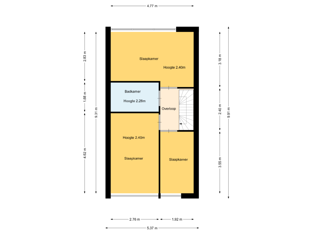 View floorplan of Eerste verdieping of Buitenhove 117