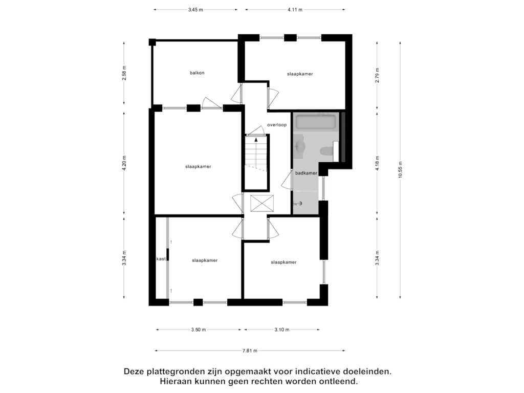 View floorplan of Eerste Verdieping of Kalte Herberg 3