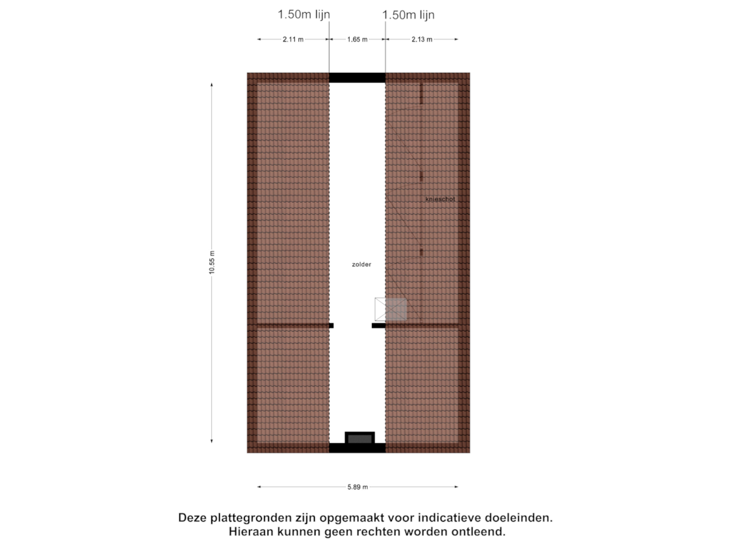 View floorplan of Zolder of Kalte Herberg 3