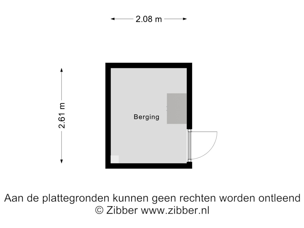 Bekijk plattegrond van Berging van Stationstraat 278-B