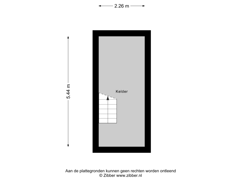 View floorplan of Kelder of Van Haestrechtstraat 6