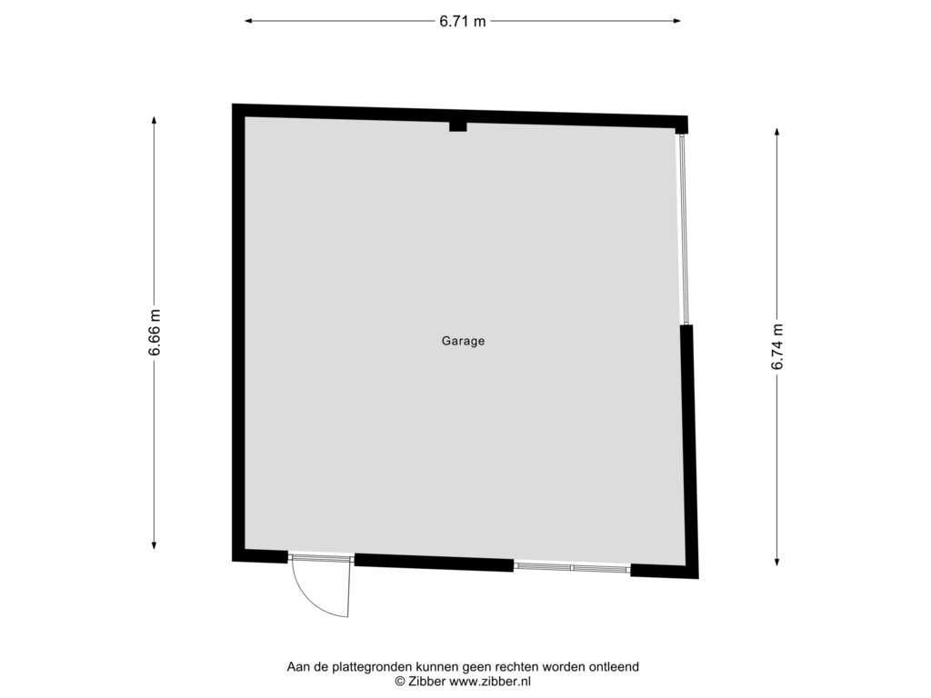 View floorplan of Garage of Van Haestrechtstraat 6