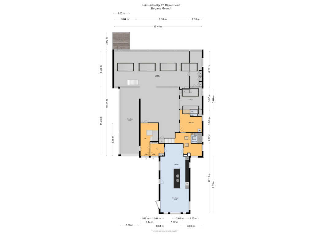 Bekijk plattegrond van Begane Grond van Leimuiderdijk 25