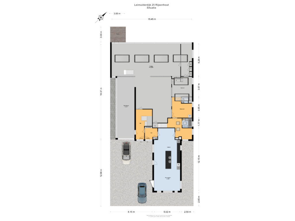 Bekijk plattegrond van Situatie van Leimuiderdijk 25