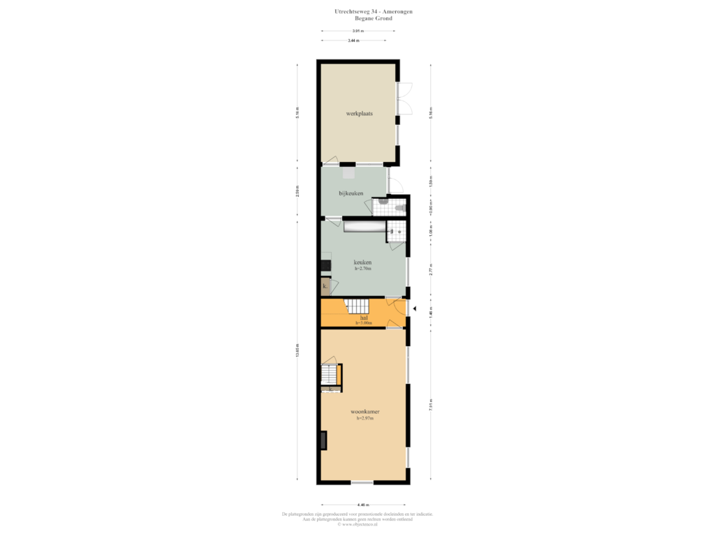 View floorplan of Begane Grond of Utrechtsestraatweg 34