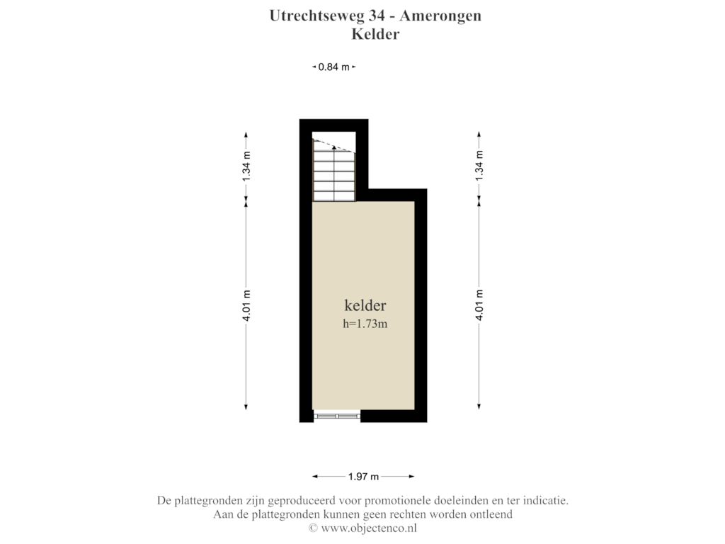 View floorplan of Kelder of Utrechtsestraatweg 34