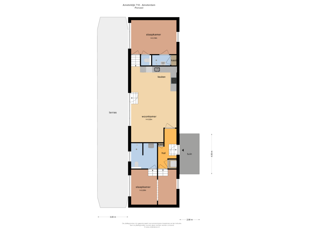 View floorplan of PERCEEL of Amsteldijk 718