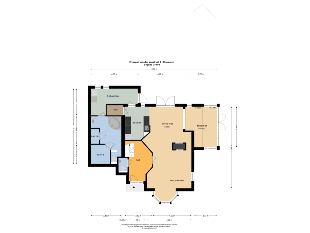 View floorplan of Begane Grond of Emanuel van der Venstraat 3