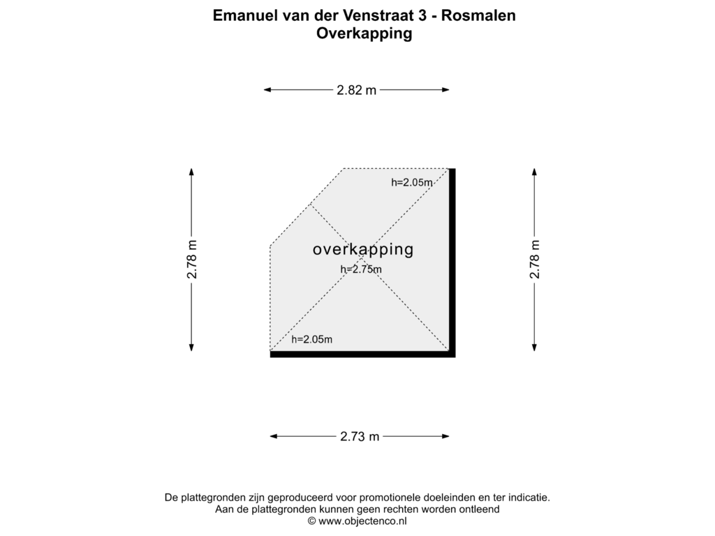 View floorplan of Overkapping of Emanuel van der Venstraat 3