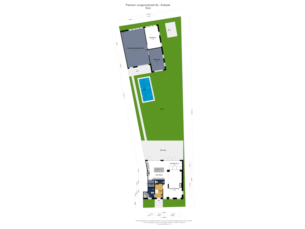 Bekijk plattegrond van TUIN van Pastoor Jurgensstraat 9-A