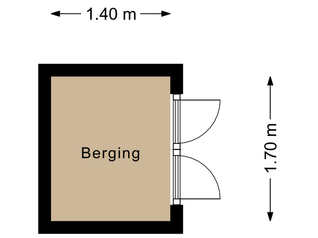 Bekijk plattegrond van Berging van Dorpstraat 22