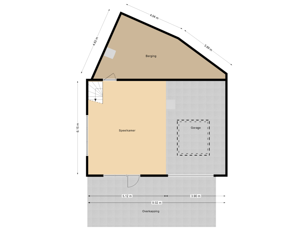 Bekijk plattegrond van Bijgebouw van Dorpstraat 22