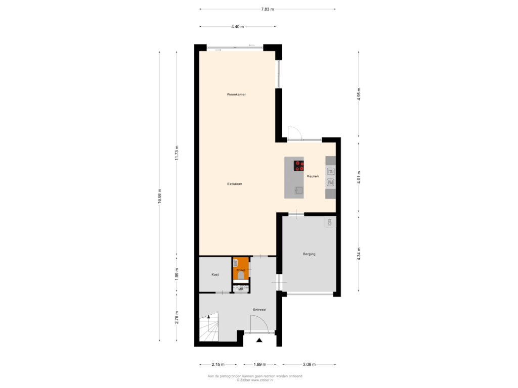 Bekijk plattegrond van Begane Grond van Aan de Dijk 44