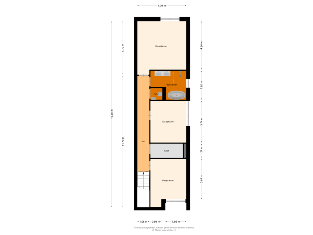 Bekijk plattegrond van Eerste Verdieping van Aan de Dijk 44