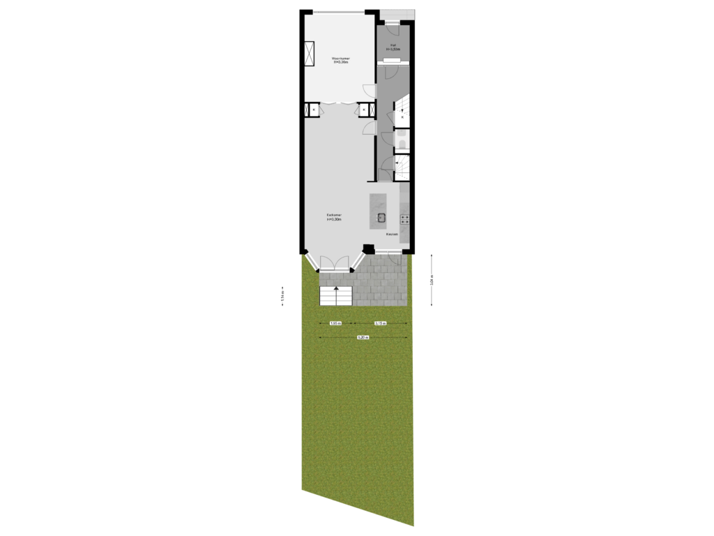 View floorplan of Perceeloverzicht of Heemraadssingel 78