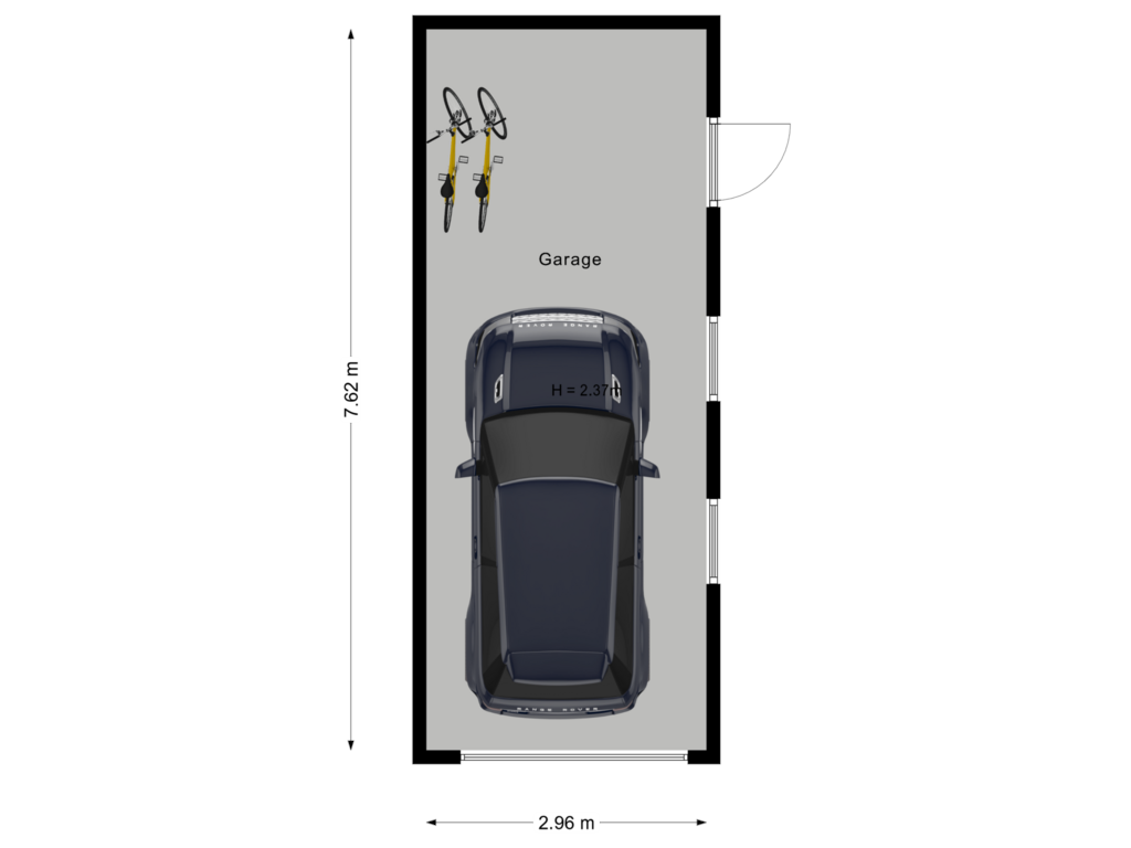 View floorplan of Garage of Mentanalaan 4