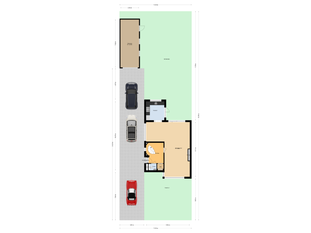 View floorplan of Situatie of Mentanalaan 4