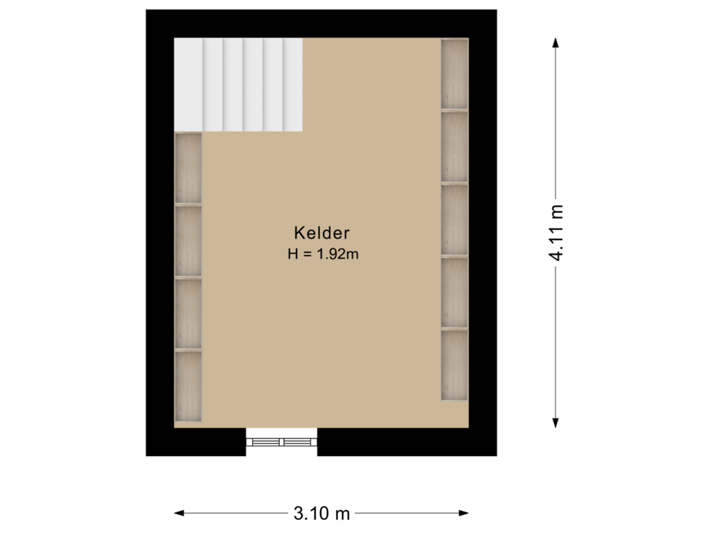 View floorplan of Kelder of Kade 18