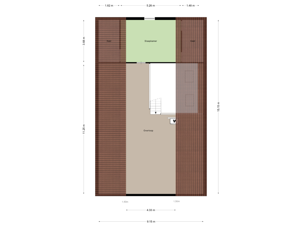 Bekijk plattegrond van Eerste Verdieping van Lageweg 1-A