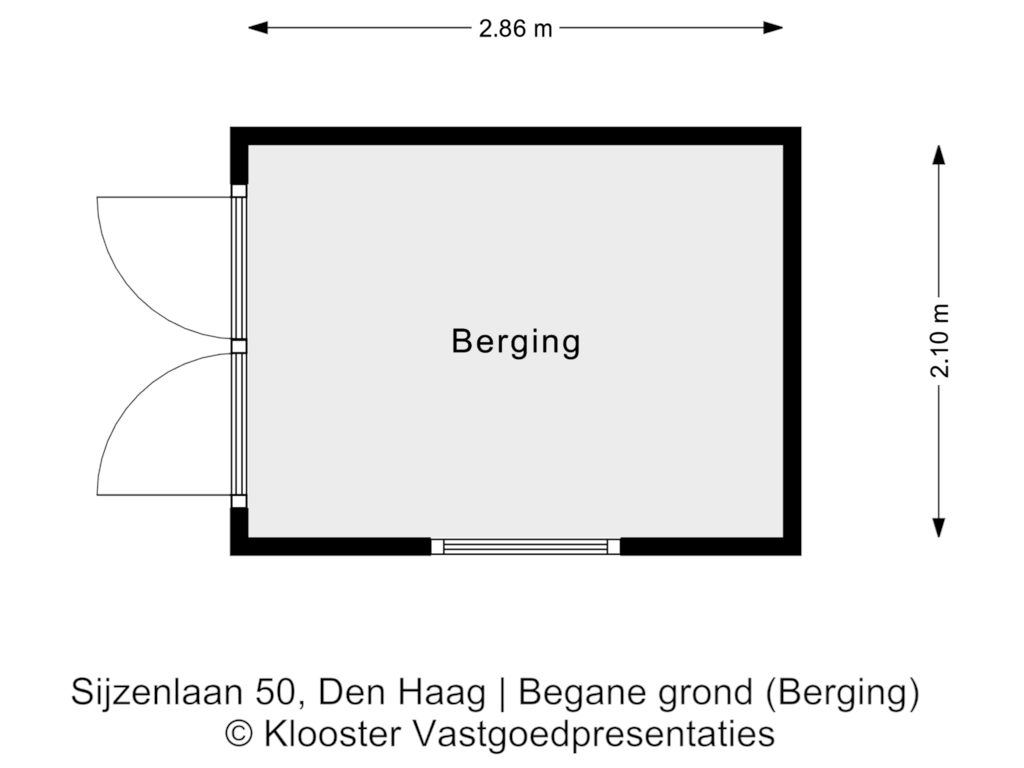 Bekijk plattegrond van Begane grond (Berging) van Sijzenlaan 50