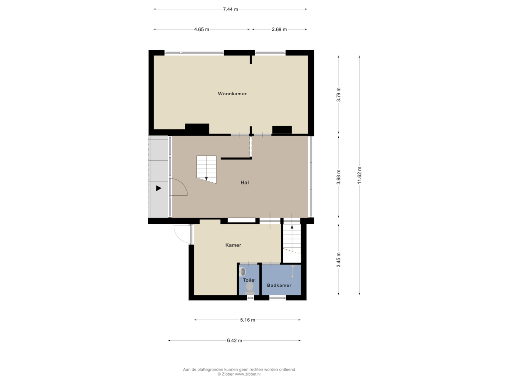 Bekijk plattegrond van Begane grond van Loevestraat 76