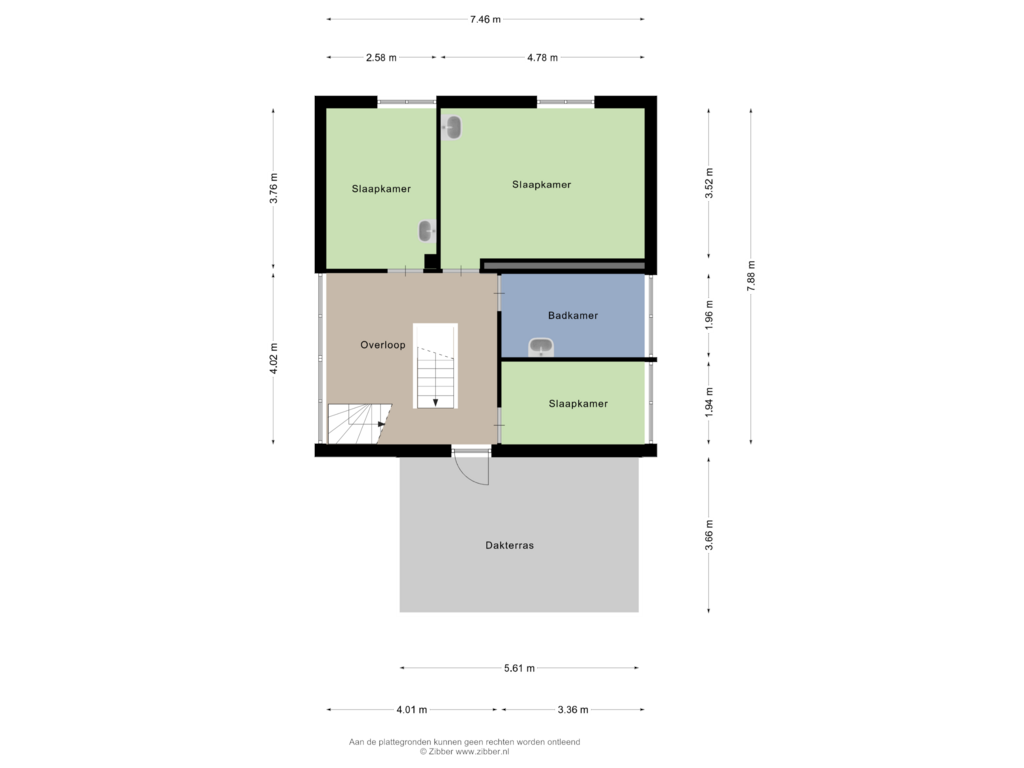 Bekijk plattegrond van Eerst verdieping van Loevestraat 76