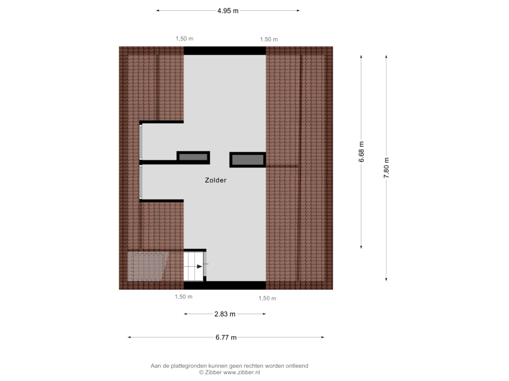 Bekijk plattegrond van Zolder van Loevestraat 76