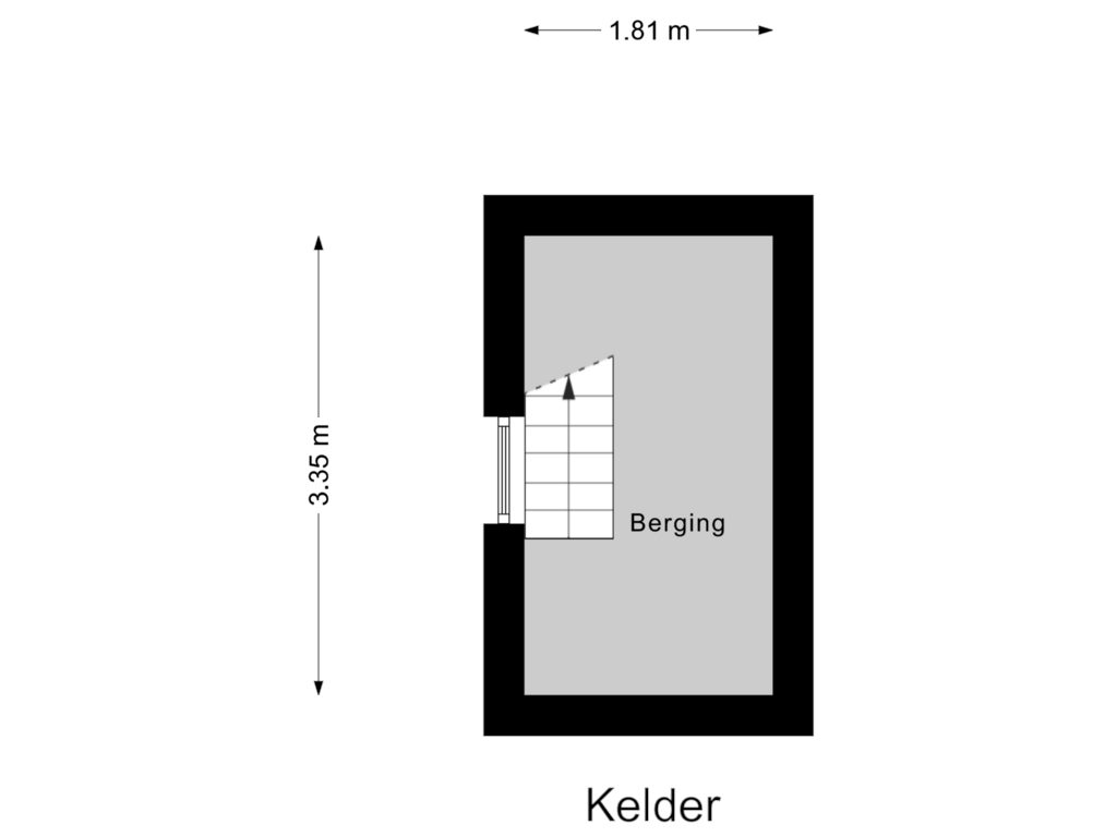 Bekijk plattegrond van Kelder van 1e Wormenseweg 157-3